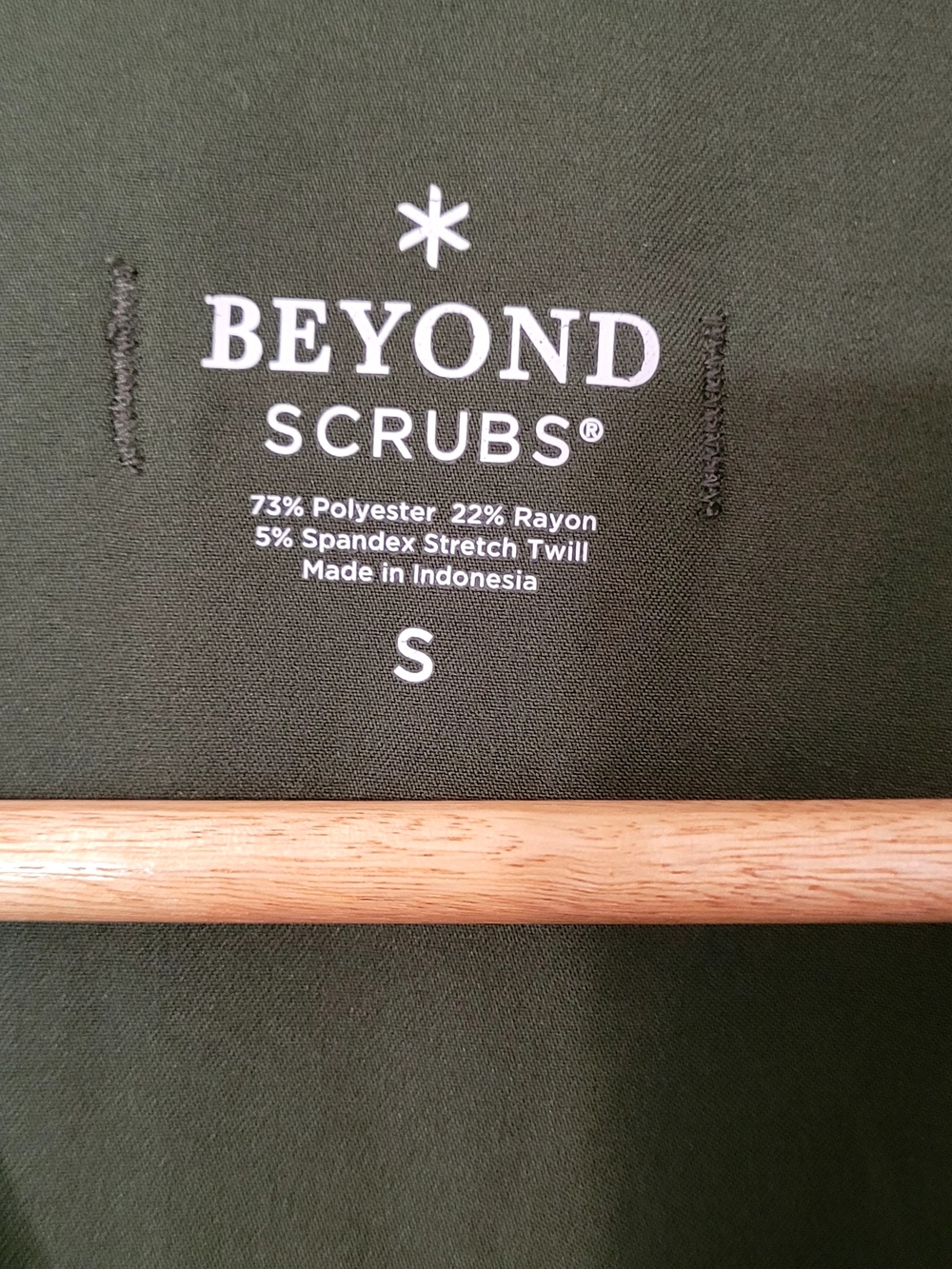Beyond Scrubs, Olive Green Small Top, Small Tall Jogger Bottom. - Picture 2 of 14